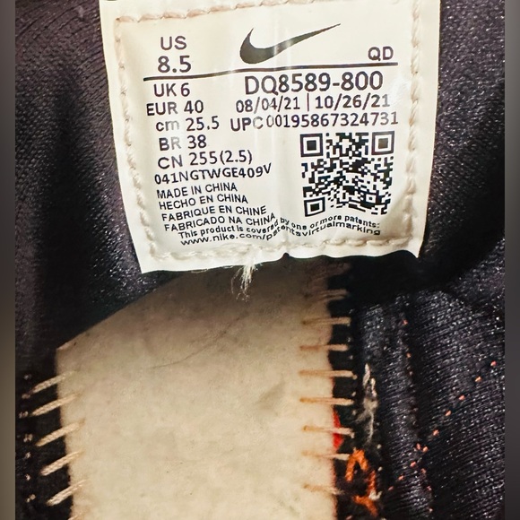 Nike Womens Air Huarache Rush Orange DQ8589-800 Size 8,5 NO INSOLES - Picture 9 of 9